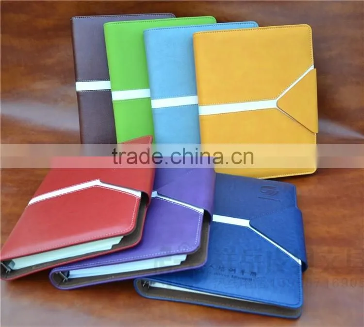 2015 business pu leather a5 notebook cover high quality agenda case nice design