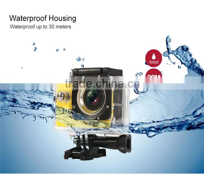 Portable mini full HD 1080p WiFi outdoor waterproof sport camera with remote control bracelet