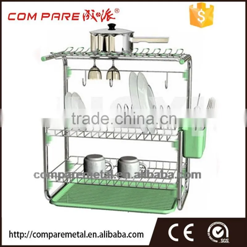 2 tier kitchen dish drainer rack