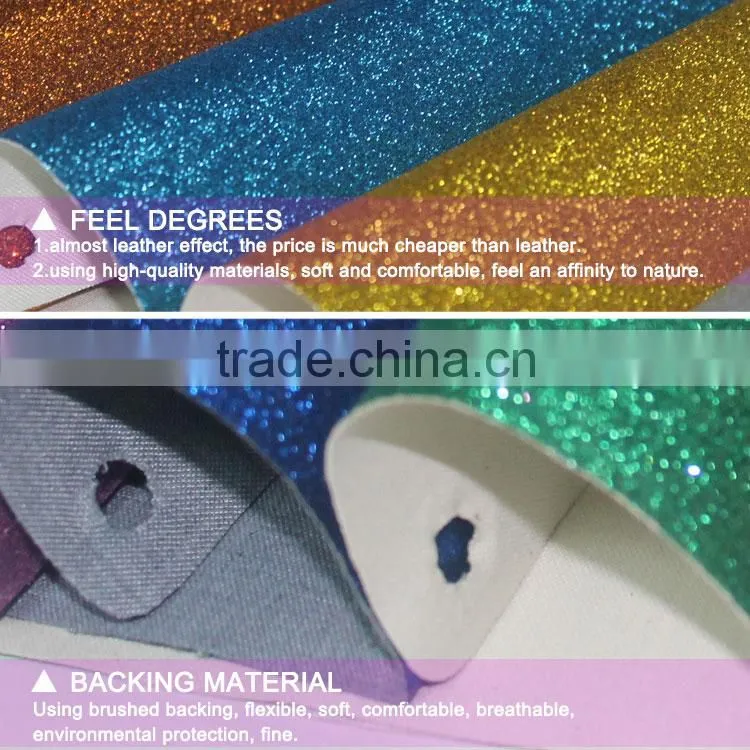 Glitter leather/small powder glitter shoes leather A1502