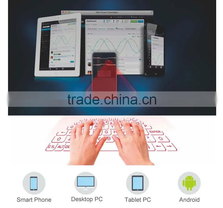 QWERTY Virtual laser projector keyboard with display Screen for mobile phone.laptop
