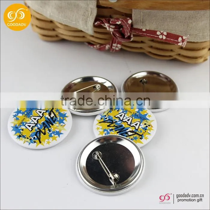 Factory manufacture custom printed pin badge button badge/diy metal badge