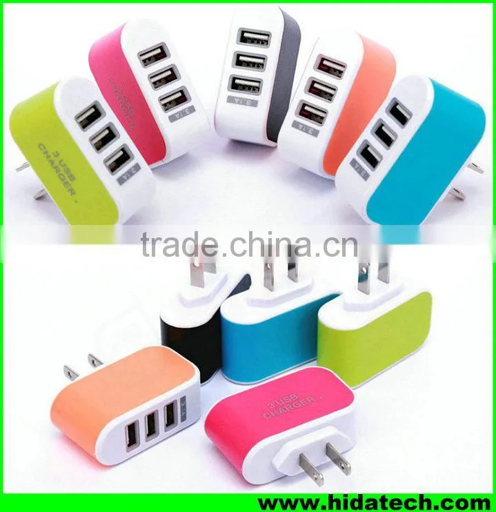 Wholesale usb multi wall charger 3 usb charger for mobile phone tablet pc
