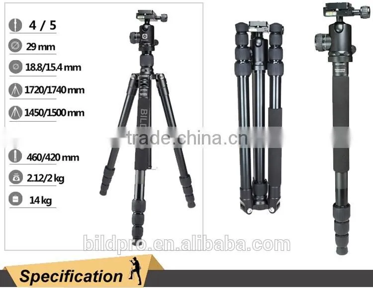 BILDPRO Portable Tripod Camera Stand Photographic Spare Parts Digital Accessories
