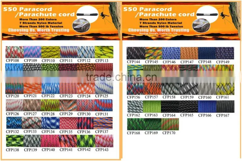 2016 new woven method bright colors suvival paracord bracelet