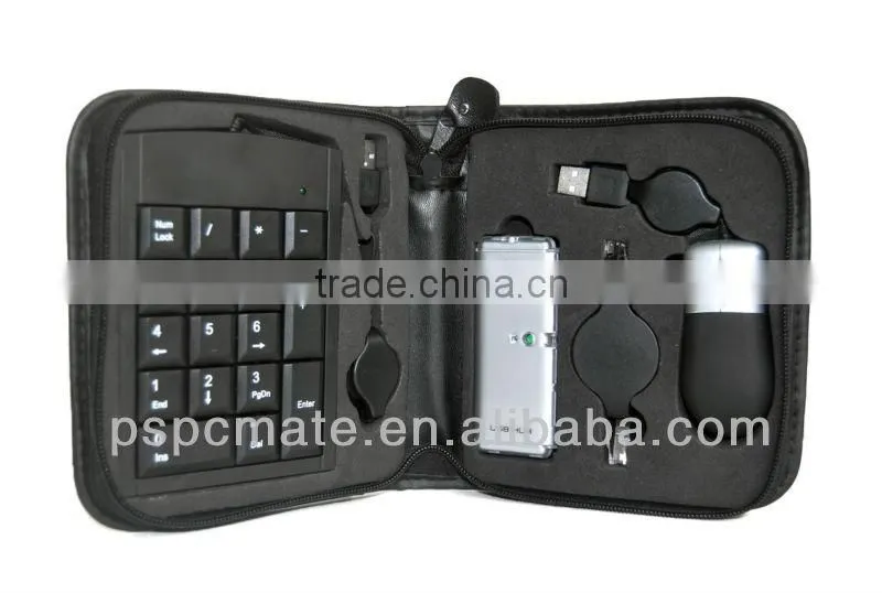 Laptop Usb Tool Kit with Mini Usb Hub Mouse Numeric Keypad Retractable Cable Connector