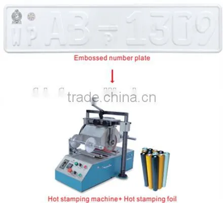 number plate making machine with heat transfer foil