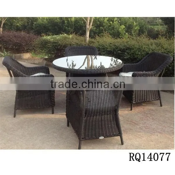 Outdoor Table PE Rattan Alum Frame Rattan Table Sets