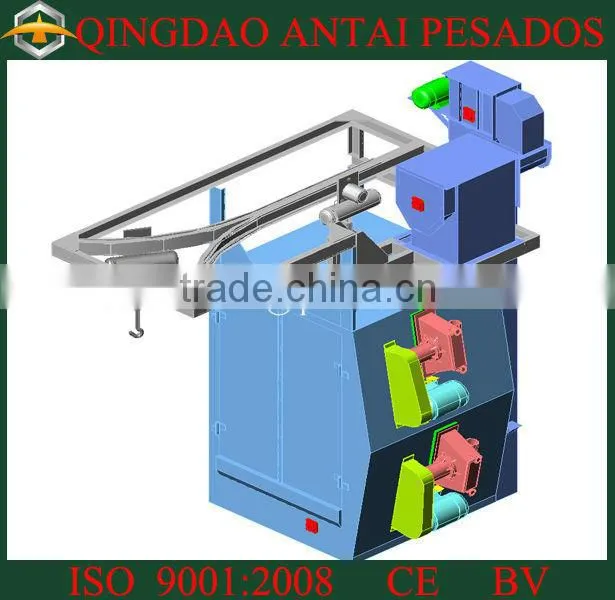 Single or double hook type shot and air blast machine