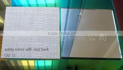 safety mirror with vinyl backing