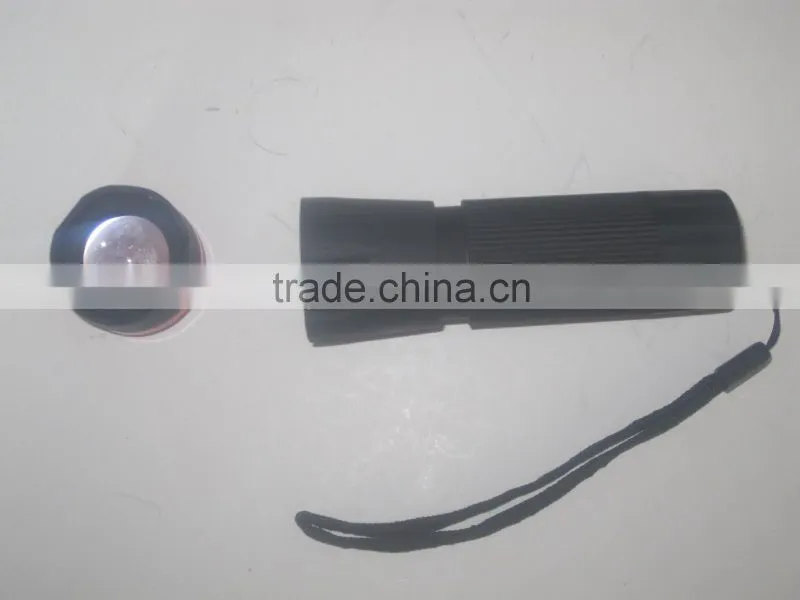 1 Watt zoom LED Plastice flashlight aaa battery led emergency light