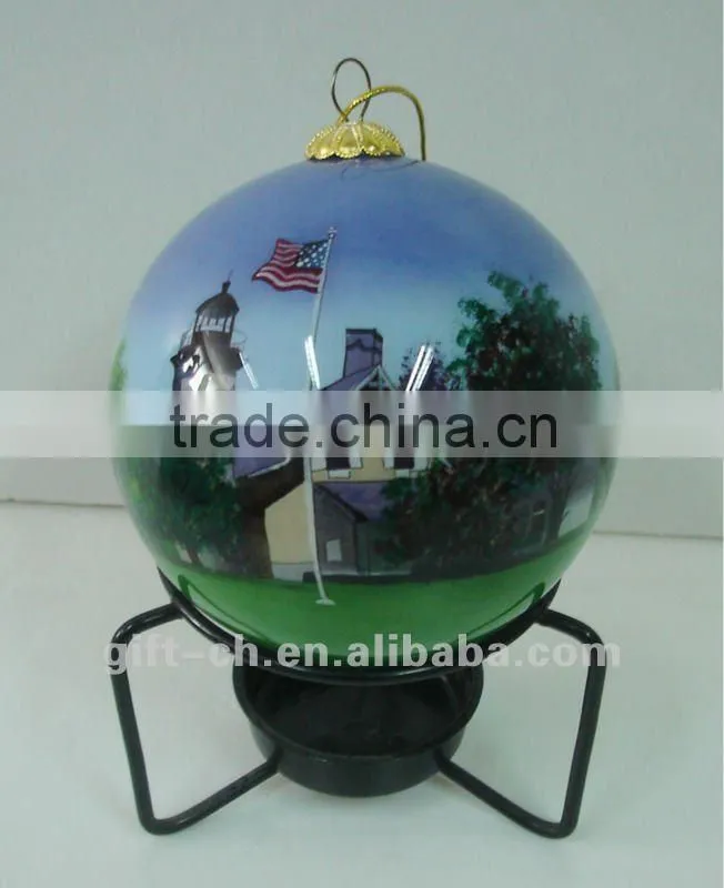 Hand painted inside glass