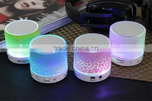 2016 Factory Price High Quality Portable Mobile Bluetooth Wireless Mini Speaker With Led Flashing Light For Phones and Computers