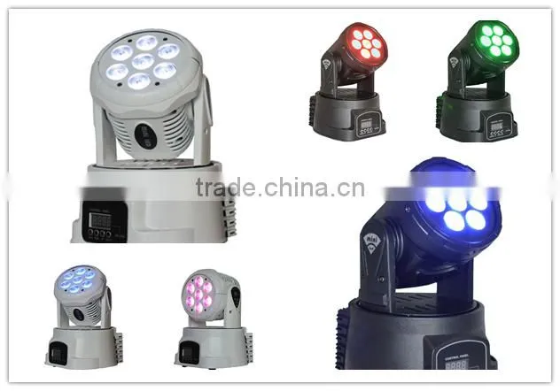 7*8w RGBW 4in1 LED Wash Light Mini Moving Head Light DMX512 Stage Light