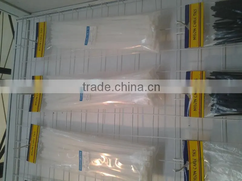 good quality heat-resisting:94v-2 self-locking 4.8*300 PA66 Nylon Cable Ties tensile strength:50lbs