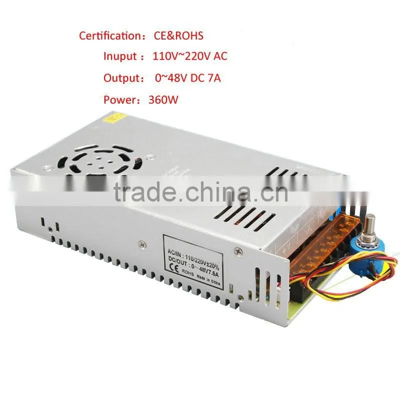 high quality DC 48 volt 360w power supply governor for 300W DC spindle motor