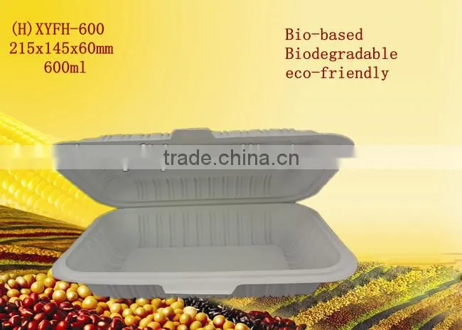 100% disposable biodegradable corntarch food container:XYFH-600