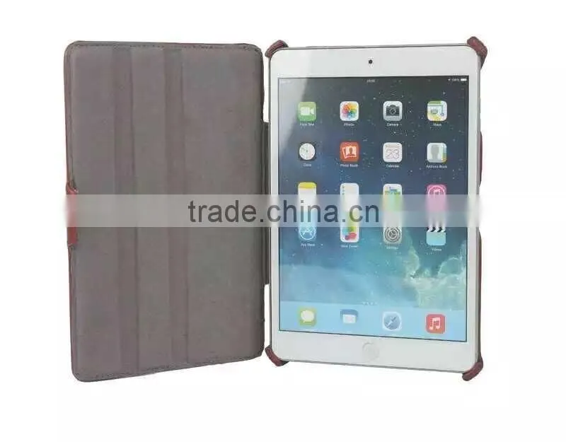 New product in China For Ipad mini4, folio design leather case with stand