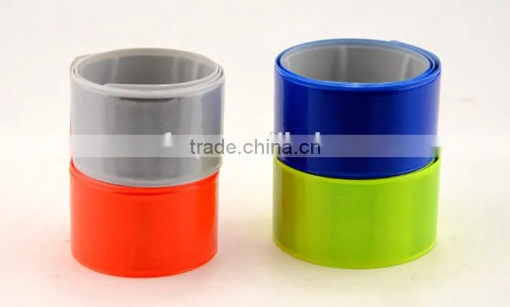 CE EN13356 promotion PVC reflective armband reflective slap wrap