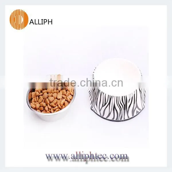 Zebra pattern bowl dog and cat food bowl pet feeder