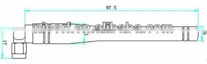 SW433-WT100 Elbow Rod Antenna for Wireless Transceiver RF Module