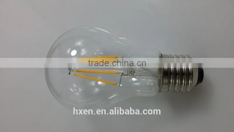 85-265V led filament bulb es e26 e27 A60 led bulb light 4W