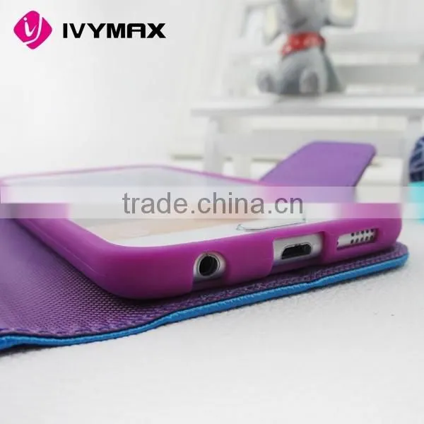 Mercury wallet leather case for samsung s6 mobilephone case