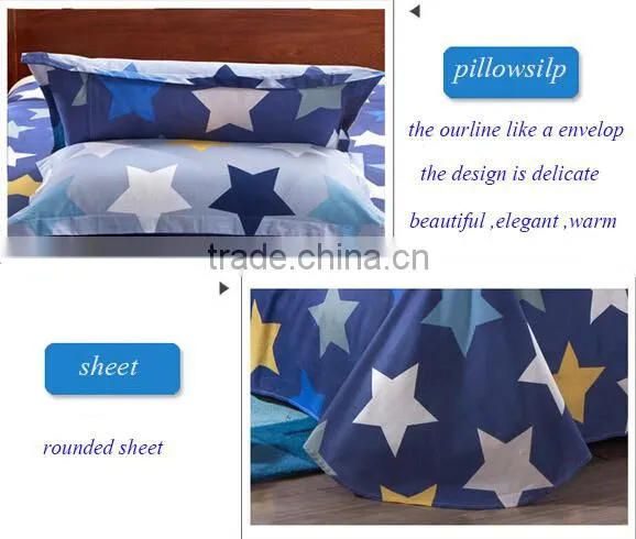 2015 fashion digital printed filowe 100% natural cotton 3d bedding set