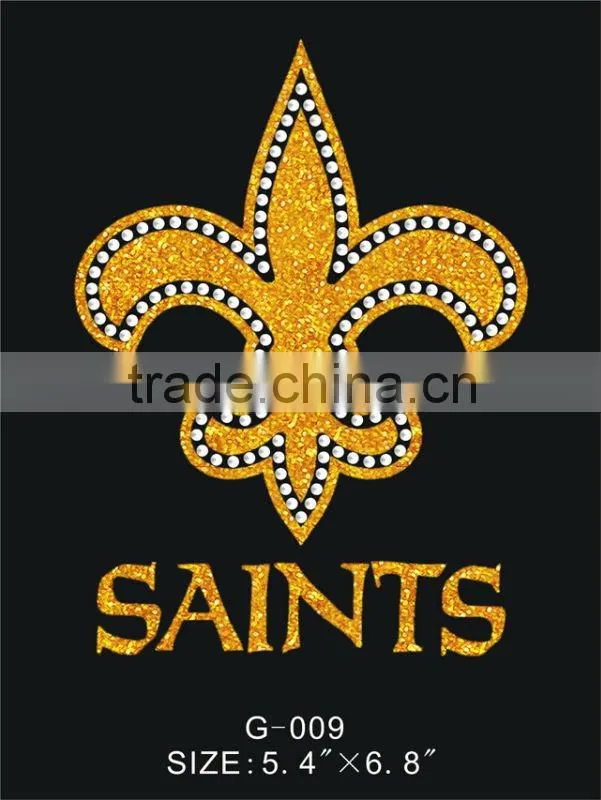 rhinestone with glitter hot fix motif