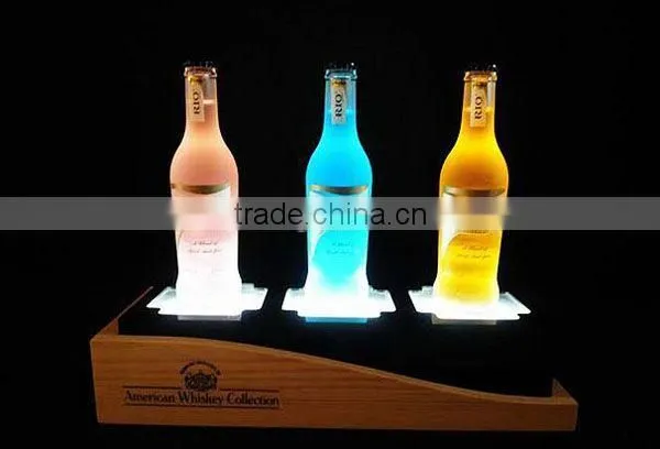 Hot Selling High Quality New Type Wooden Led Bottle Glorifier Display