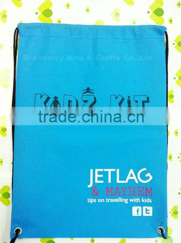 Non woven promotional drawstring shoe bags for shopping