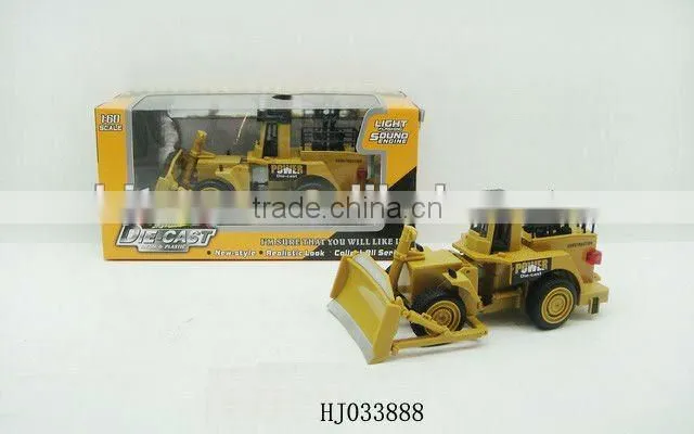 pull back engineering metal car-wheeled loading shovel