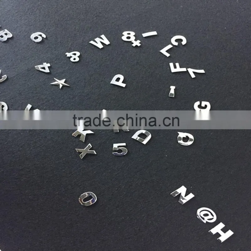 cheap 3d stickers chrome car custom single letters lighted Car Emblem