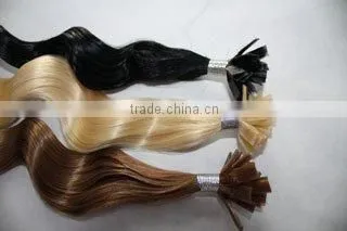 flat -tip human hair 100%remy human hair style ST