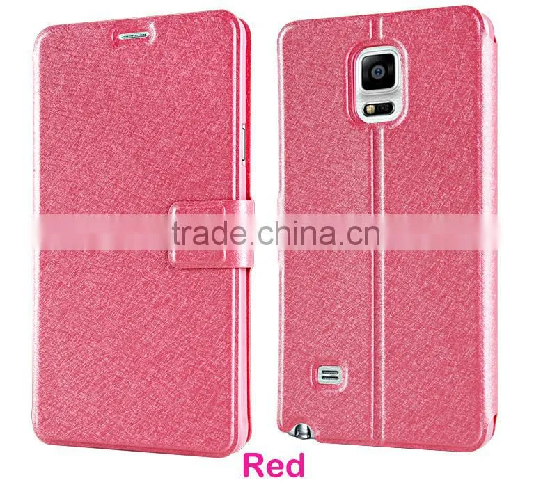 Leather stand case for samsung galaxy note 4 , case for samsung galaxy note 4 D0156