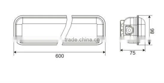 IP65 20W LED Tri-Proof Fluorescent Lamp with SMD3528