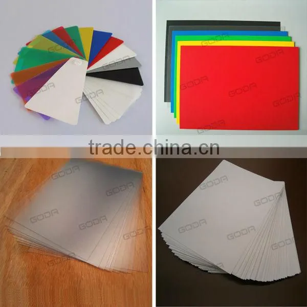 Rigid translucent matt PVC sheets for folding box
