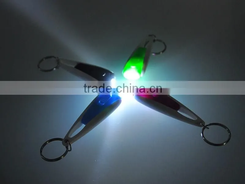 Beautiful Design Glow In The Dark Mini Flashlight Keychain LED factory
