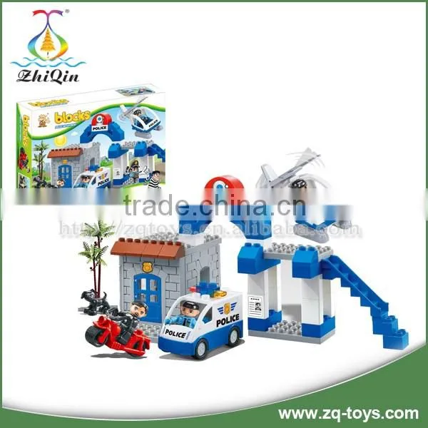ABS safe material police station toy game educational block toy