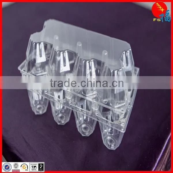 PET clear egg packing tray for marketing