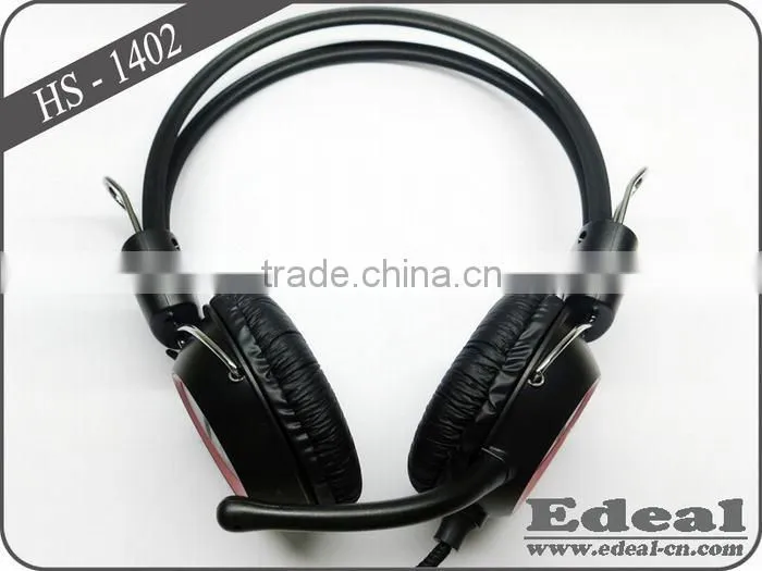 Hot selling flexible computer headphone with mic / headset with mic from BSCI manufacturer