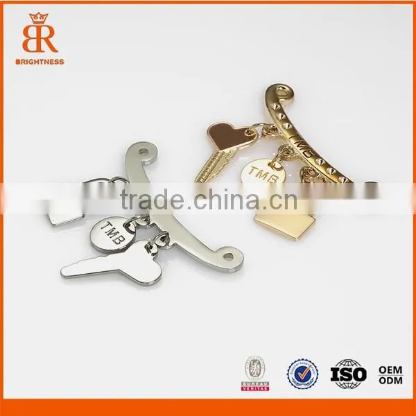 Custom metal label 2 holes clothing sewing metal logo label
