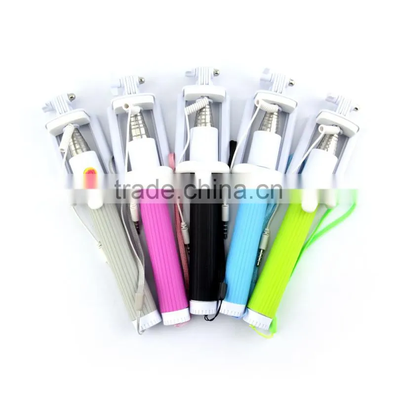 Logo Branded china flexible selfie stick monopod with zoom