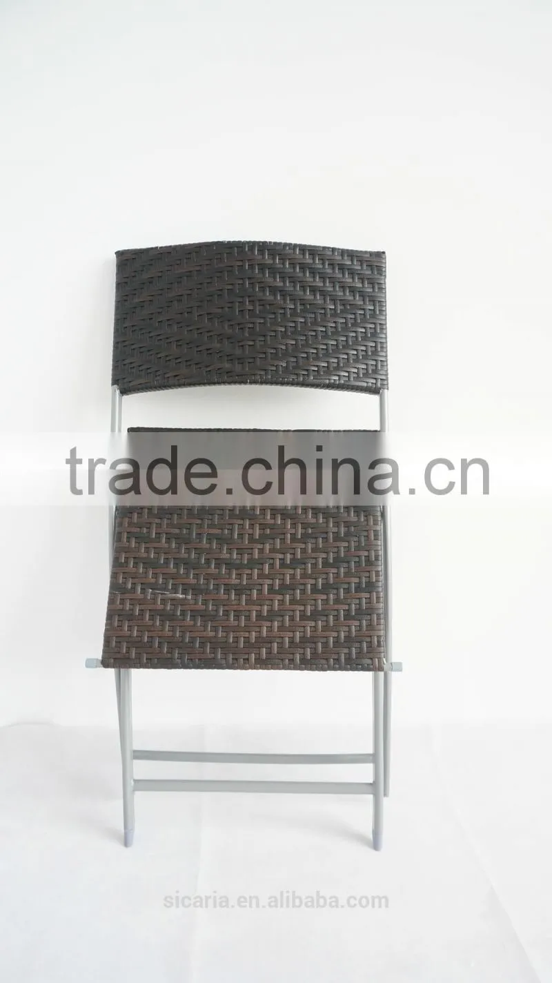 portable folding wicker chair for cafe