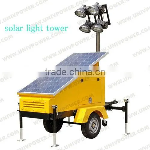 green solar light tower
