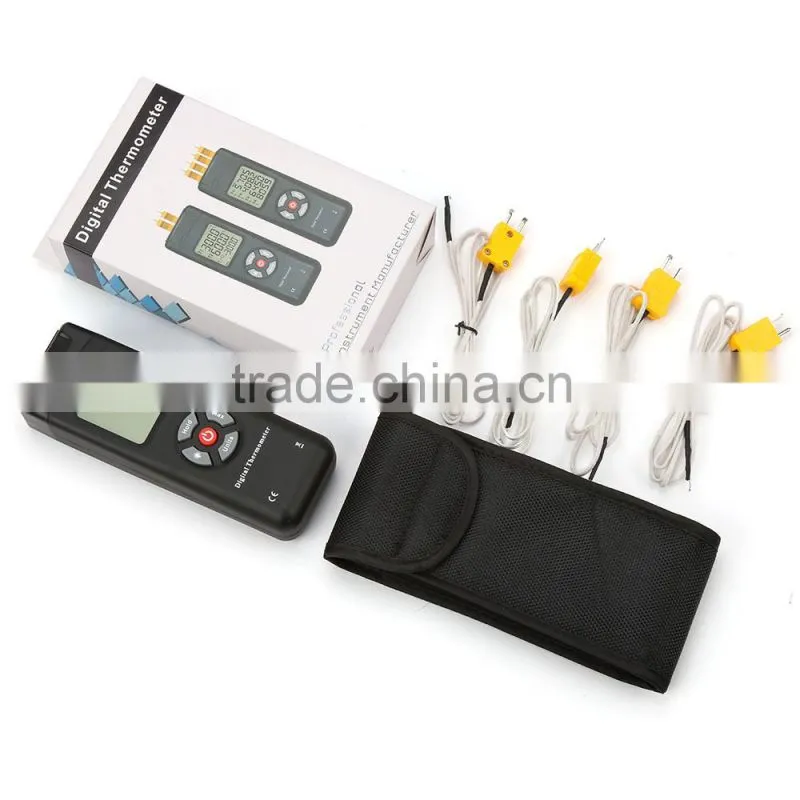 Four Channel Digital Thermometer 4 K-Type Thermocouple Sensor 1350C 2462F TL-TK02