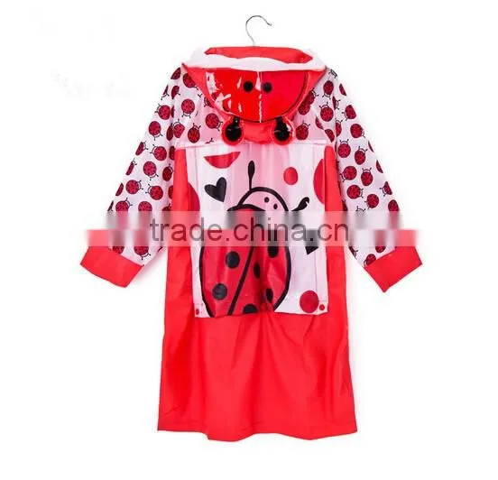 Carton Tiger Animal Squarepants Kids Raincoat Waterproof Hooded Jacket