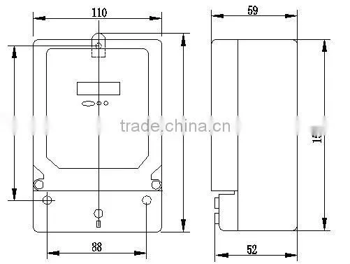 Single phase electric watt-hour meter,digital electric meter