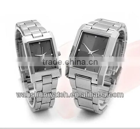 hot selling square men quartz stainless steel watch with factory direct price
