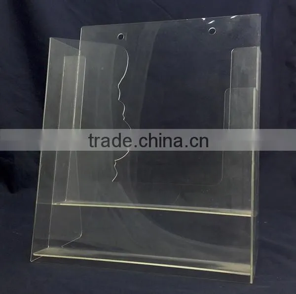 Customized acrylic brochure holder wall mounted